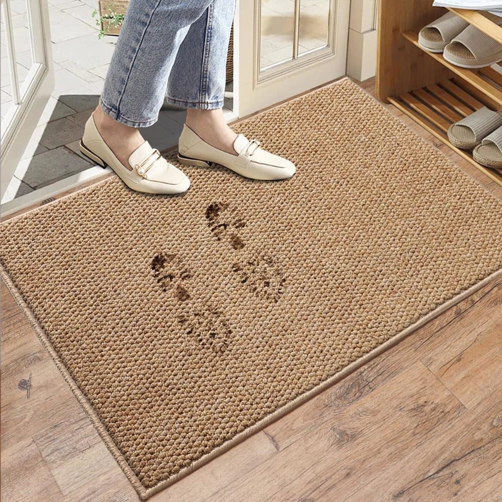 Brown Jute Doormat for Indoor and Outdoor Use Non-Slip Dust-Resistant Quick-Absorbing, 60x90cm — image 2