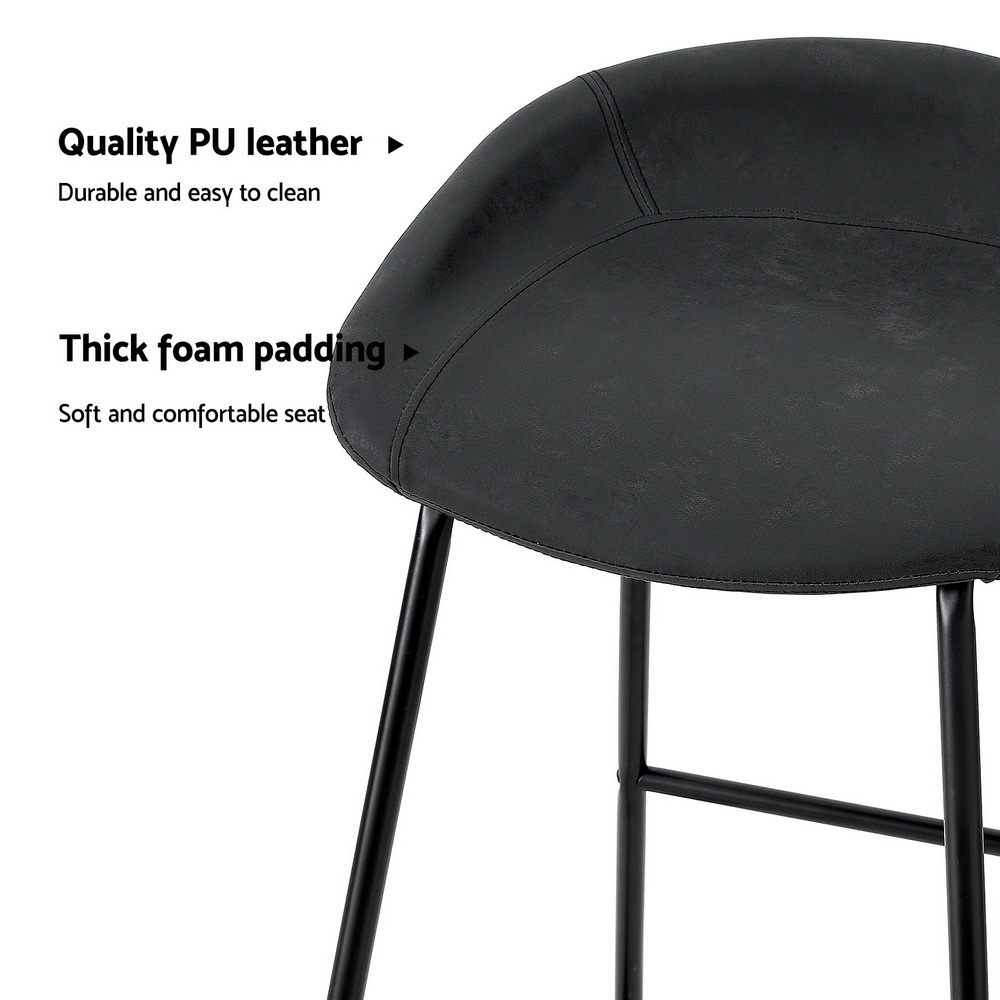 Artiss 4x Bar Stools Kitchen Dining Chairs Counter Stool PU Leather Metal โ image 6
