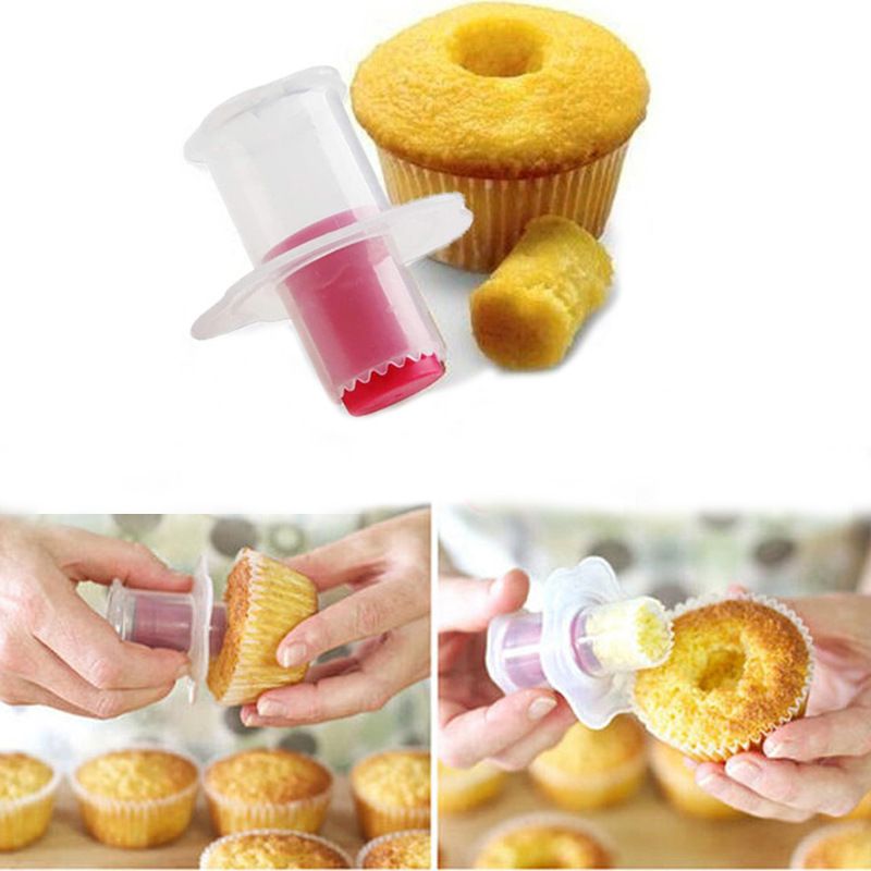Plastic Cupcake Plunger Cutter Cake Digging Holes Tools Kitchen Mini Cupcake Corer Pastry Filling Tools for DIY Baking — image 2