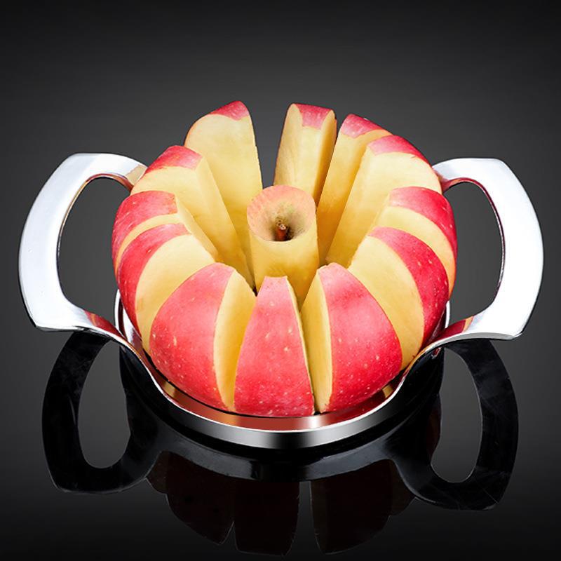Silver Premium Apple Slicer Corer - Heavy Duty Stainless Steel Fruit Cutter, 12-Slice Divider Kitchen Gadget — image 2