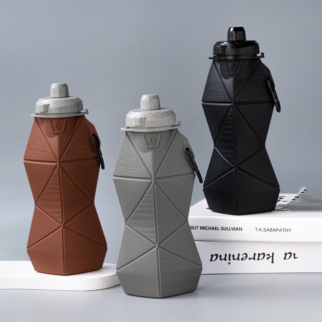Blue and Black Cup Lid Ultimate Foldable Silicone Water Bottle - Lightweight Leakproof Travel & Sports Hydration - 700ml โ image 4