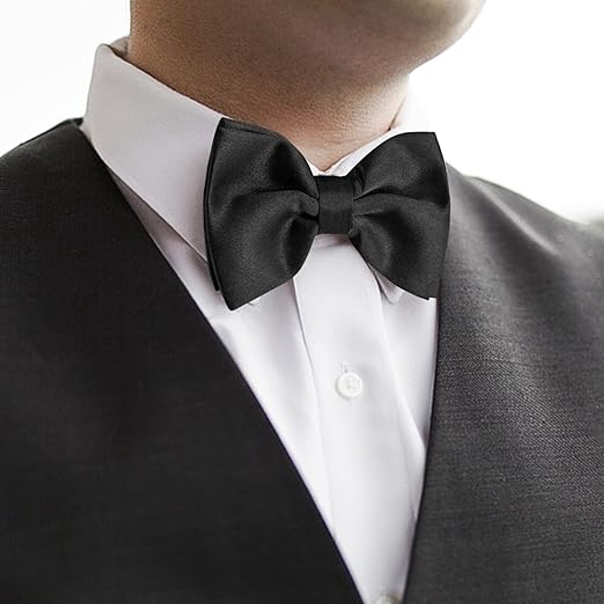 8 men's bow ties, pre-tied men's bow ties, adjustable satin bow tie for all ages — image 4