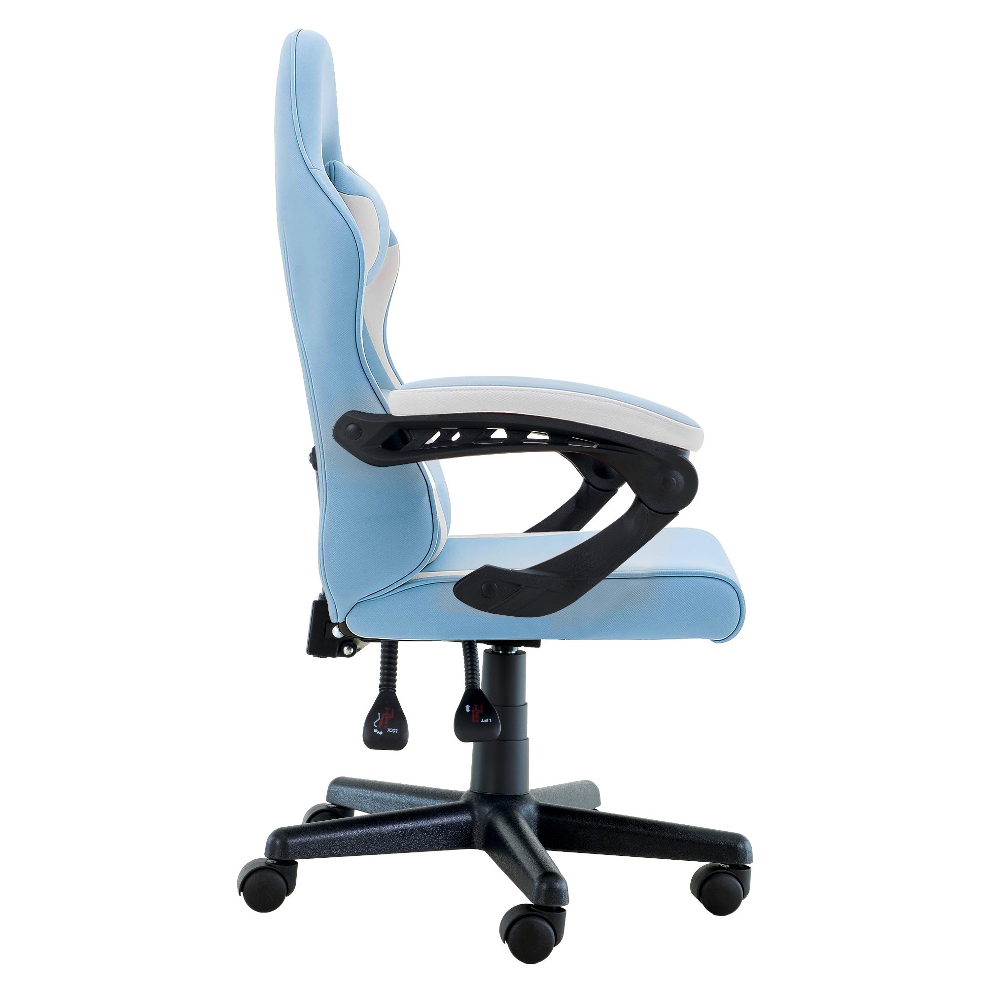 Sarantino Antre Kids Study Gaming Chair in Black and White Office Adjustable Height Chair — image 5
