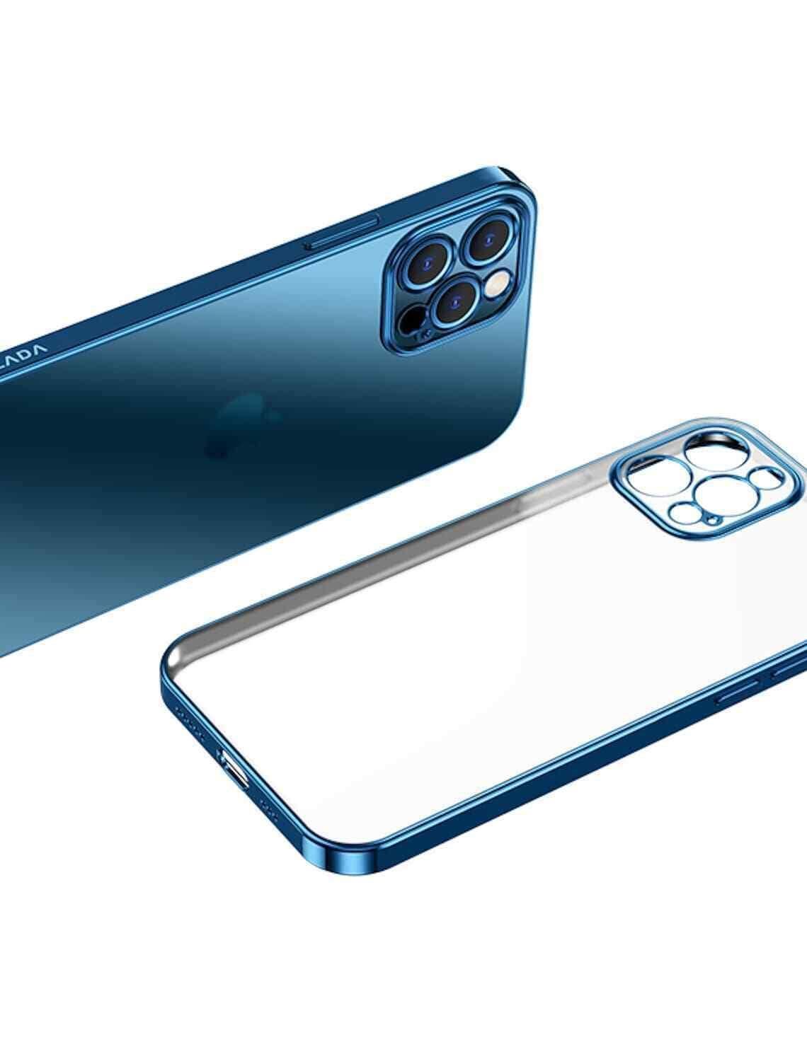 Blue For iPhone 13 12 11 Pro Max Case Thin Matte Ultra Slim Shockproof Clear Cover - iPhone X/XS