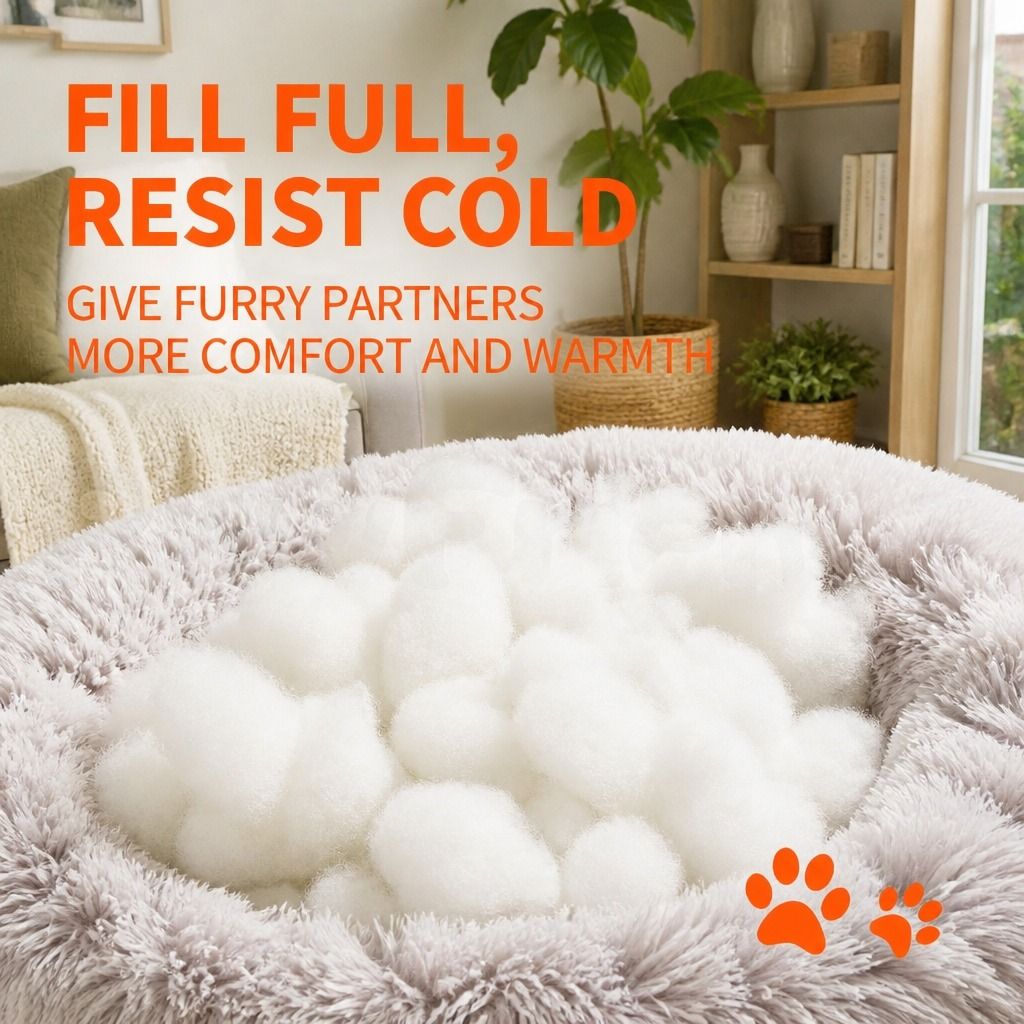 Pet Dog Bedding Warm Plush Round Comfortable Nest Comfy Sleep Kennel XXL — image 6