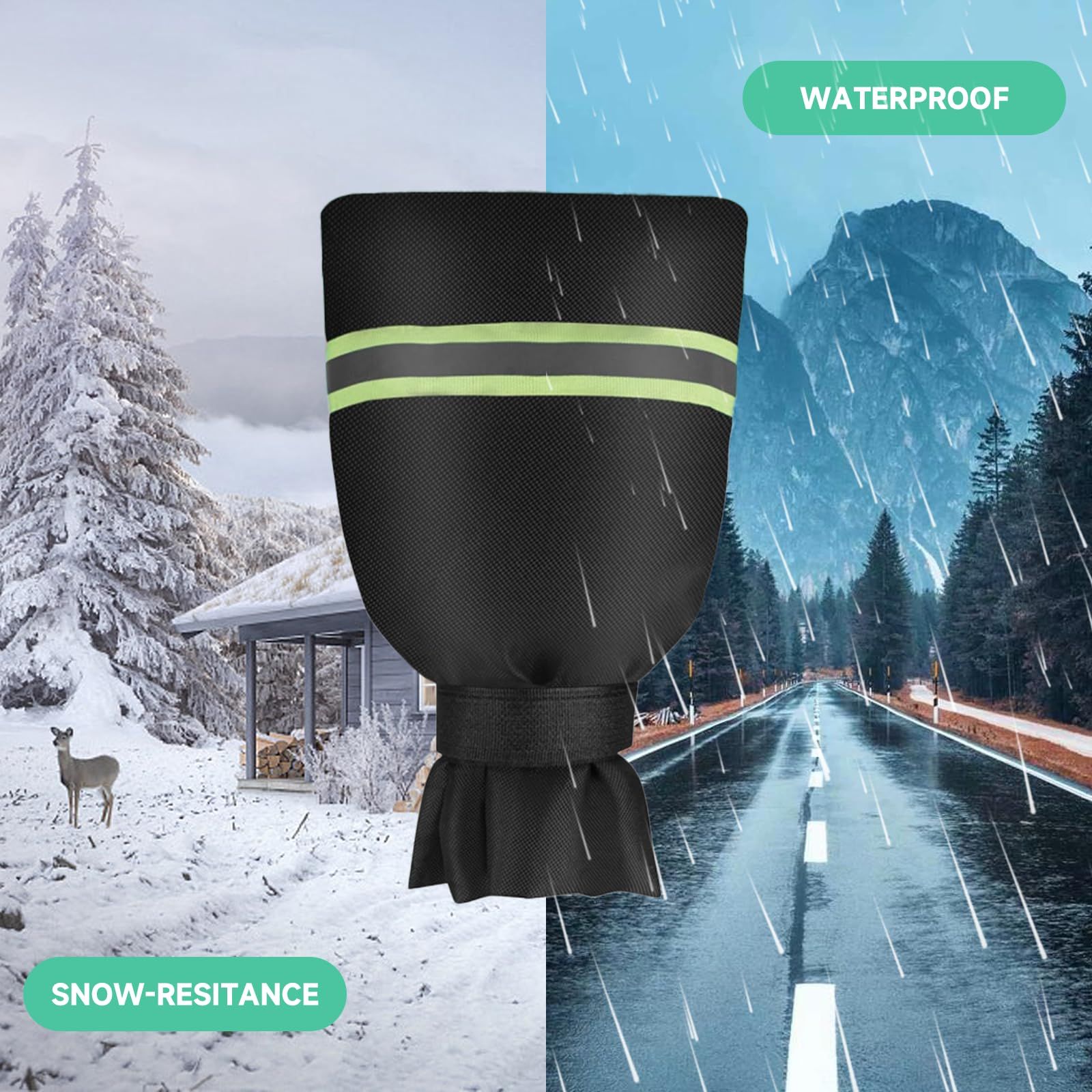 Outdoor Faucet Covers for Winter, 9.8" H x 6.2" W，Outdoor Tap Cover Insulated Protector, Waterproof Thickened Thermal （2pcs） — image 4
