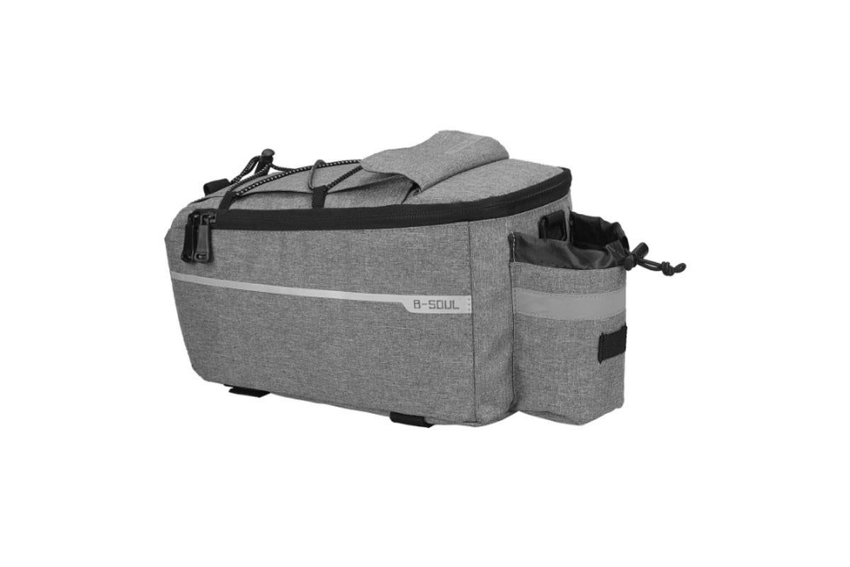 Cycling Rear Rack Water-resistant Storage Bottle Luggage Bag Bike Rear Pannier Bag - Grey โ image 2