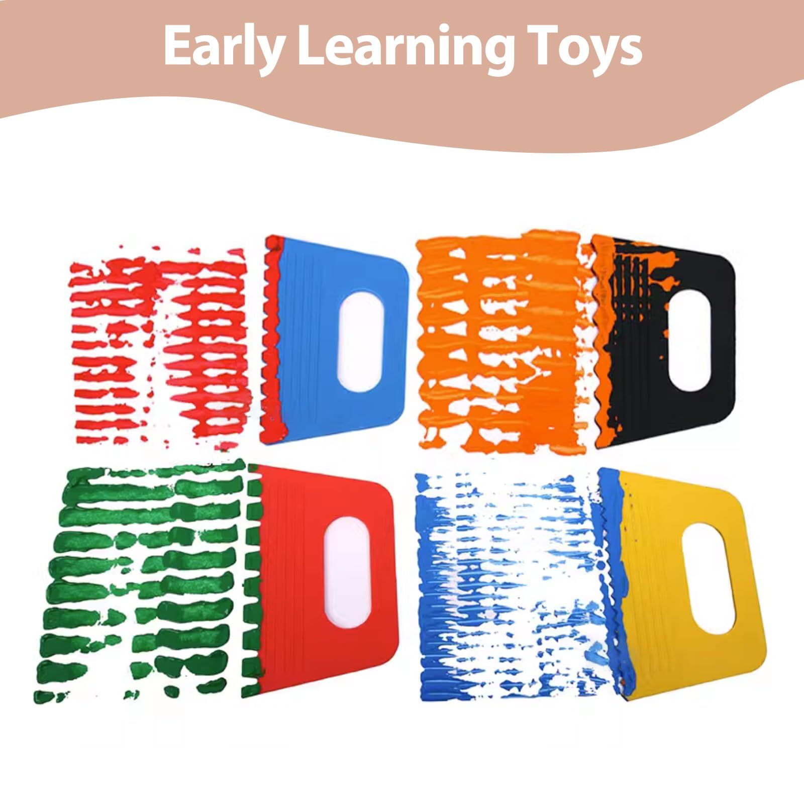 4Pcs Texture Tools for Plaster Art Paint Scrapers Kit for Arts and Crafts DIY Graffiti Oil Painting and Drawing Kids' Play Early โ image 4