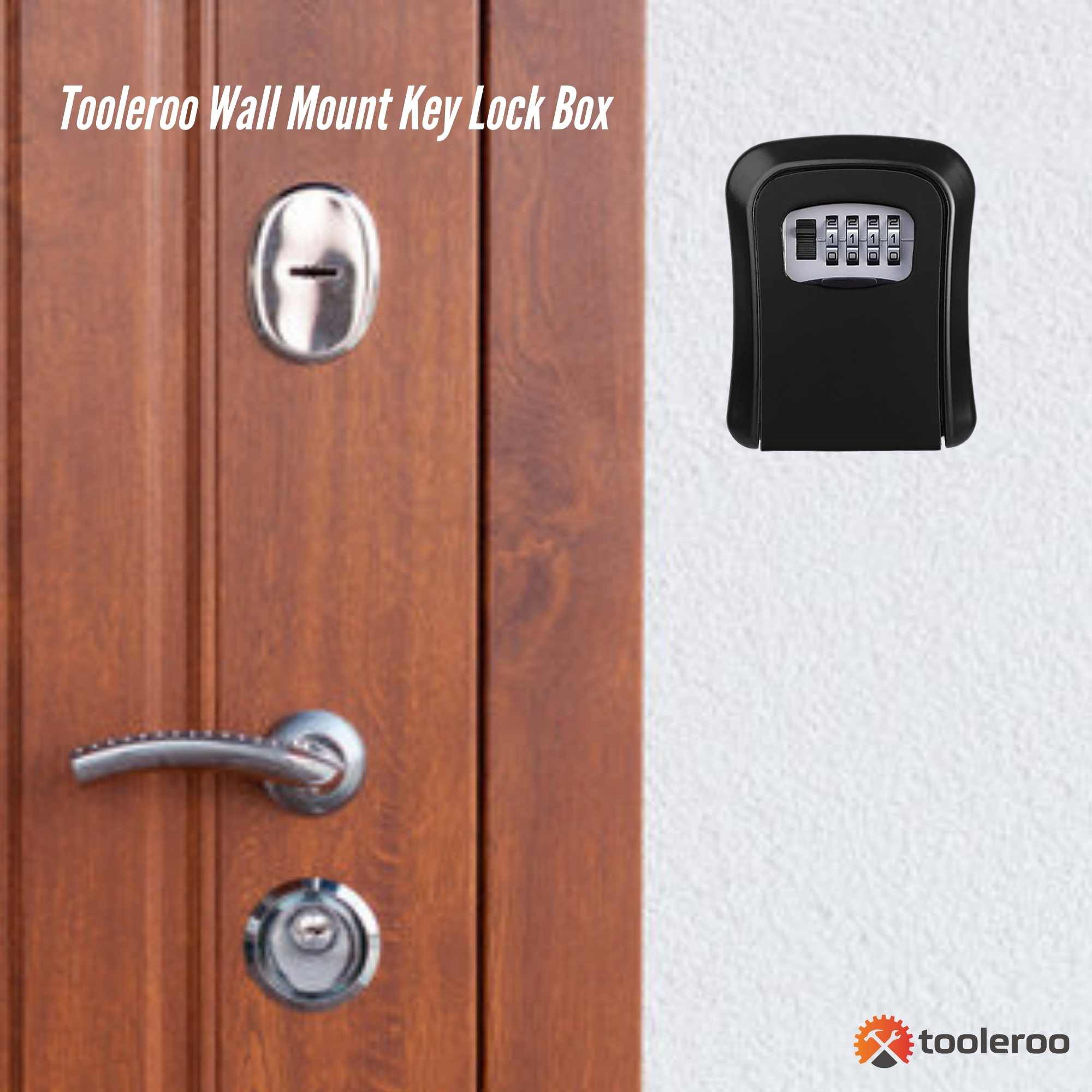 Tooleroo Wall Mount Key Lock Box โ 4-Digit Safe Weatherproof Secure Storage โ image 3