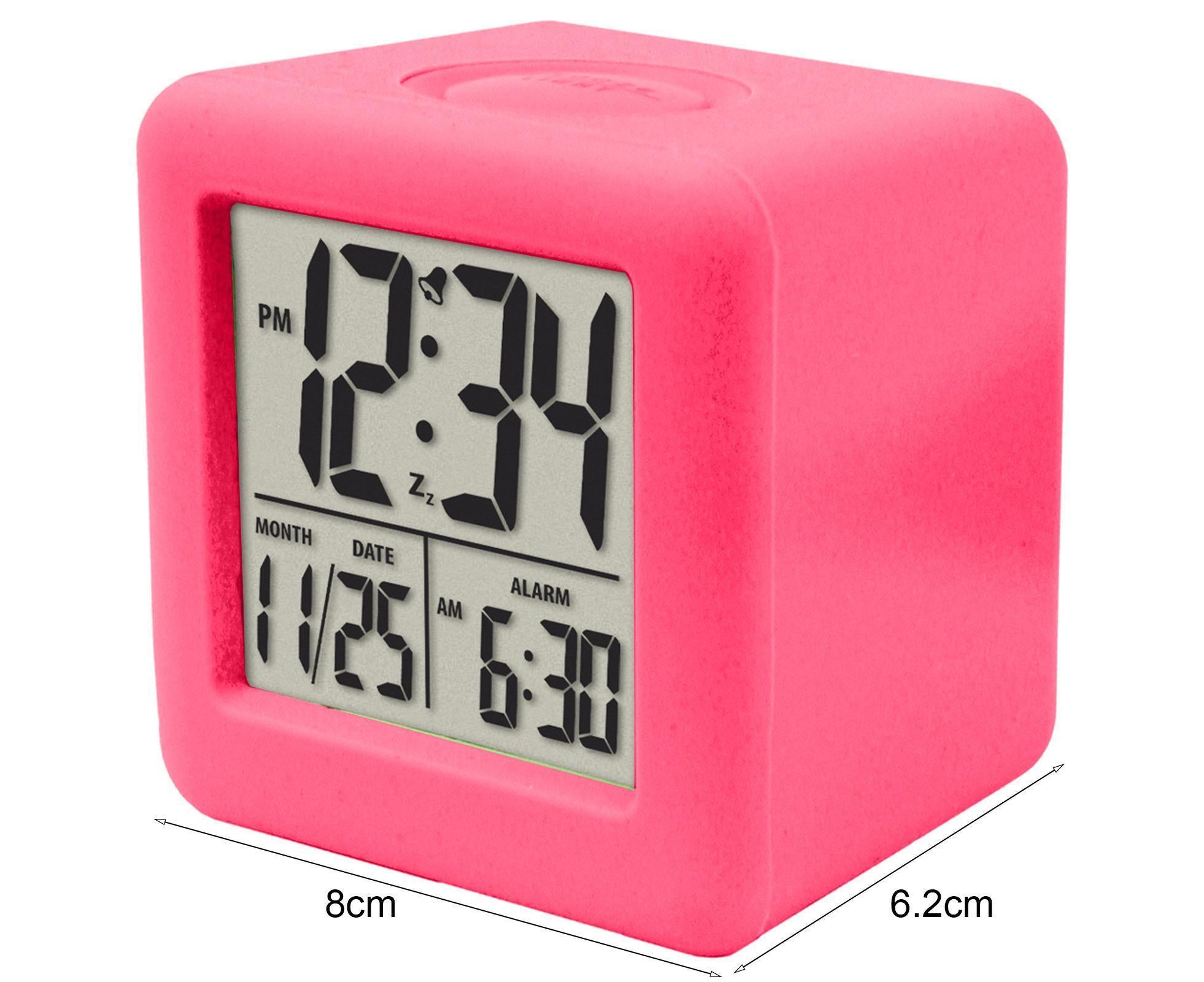 Digital Clock Shock-proof Snooze Function Silicon Cover Electrical LED Clock Household Supplies - Green — image 2