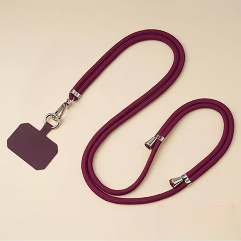 3-Pack Adjustable Wine Red Crossbody Phone Lanyards β Dual Wear Modes, Two-Ways of Hanging,Ultra-Slim 0.6mm Patch