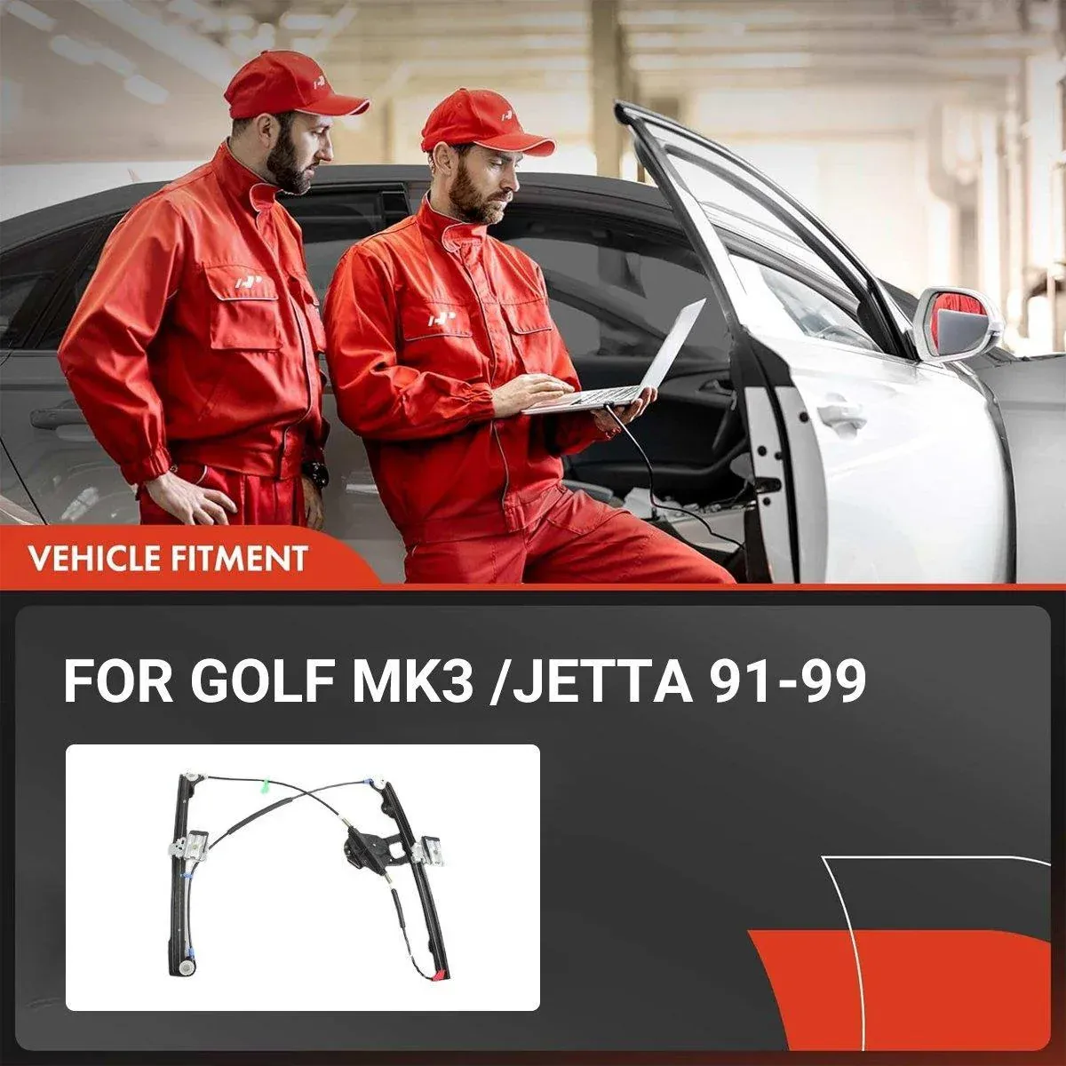 For Volkswagen Golf Jetta 91-99 Manual Window Lifter Regulator 1H0837401 402 โ image 4