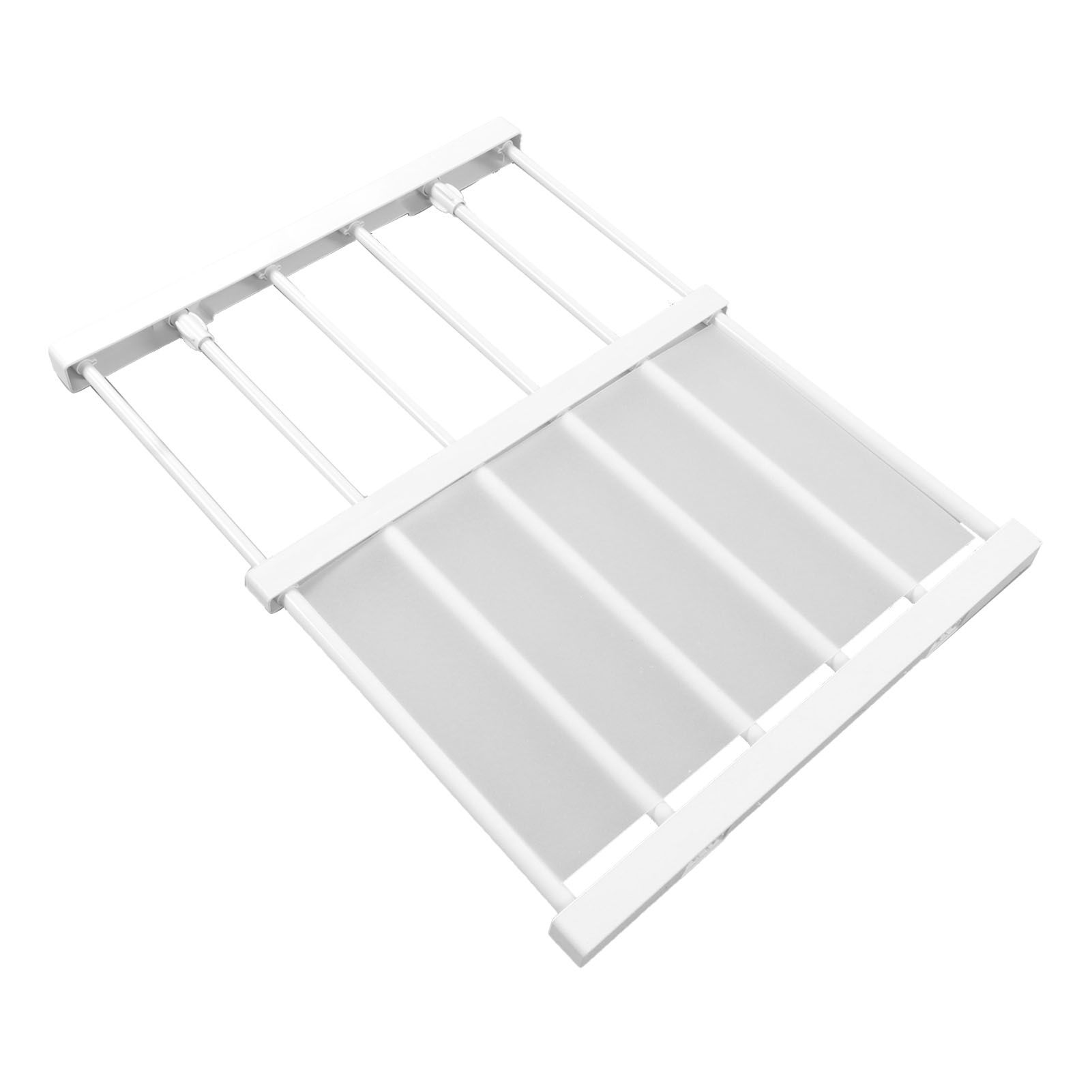 Tension Rod Shelf Adjustable Length Space Saving Nail Free Expandable Closet Shelf for Cabinet Wardrobe 16.5in Width 30‑40cm / 11.8‑15.7in Length — image 2