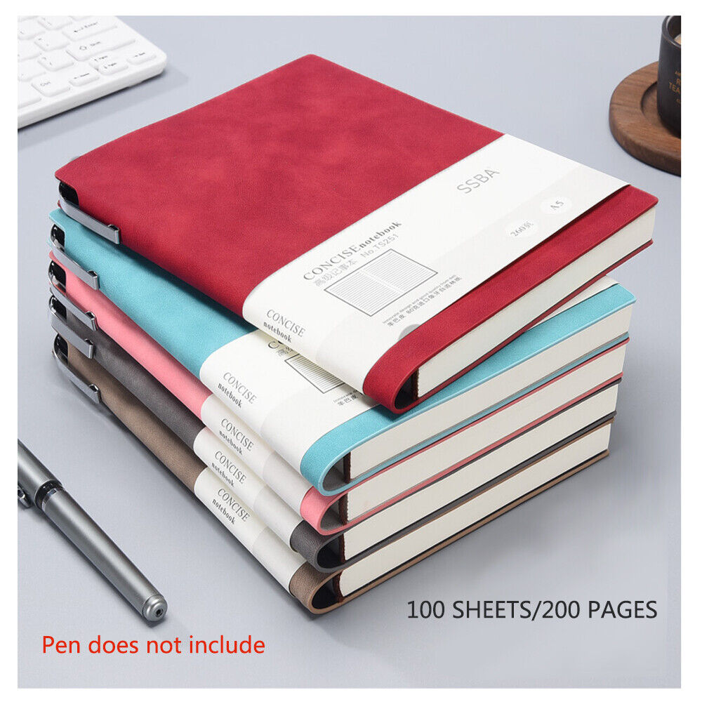 A5 200 Pages Fashion Glued PU Leather Cover Journal Travel Notebook Travellers Diary(Khaki) — image 4