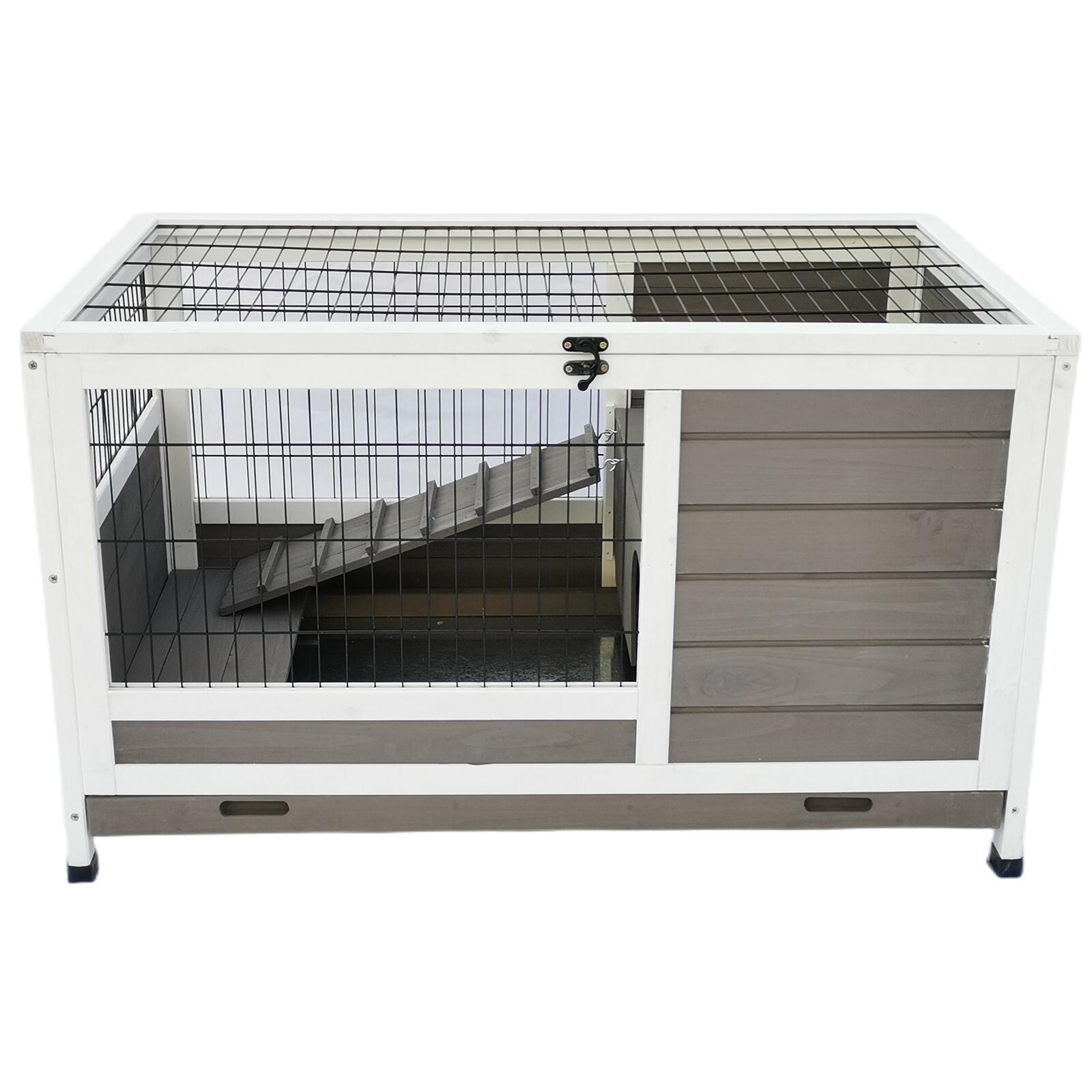 YES4PETS Rabbit Hutch Cat House Cage Guinea Pig Ferret Cage — image 2