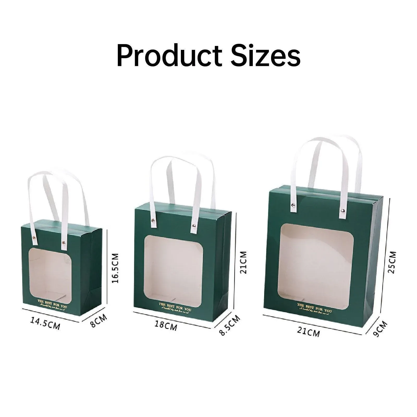 20pcs Translucent Gift Bags Packaging Tote Birthday Party Favors Candy Bags - Green-M Size โ image 4