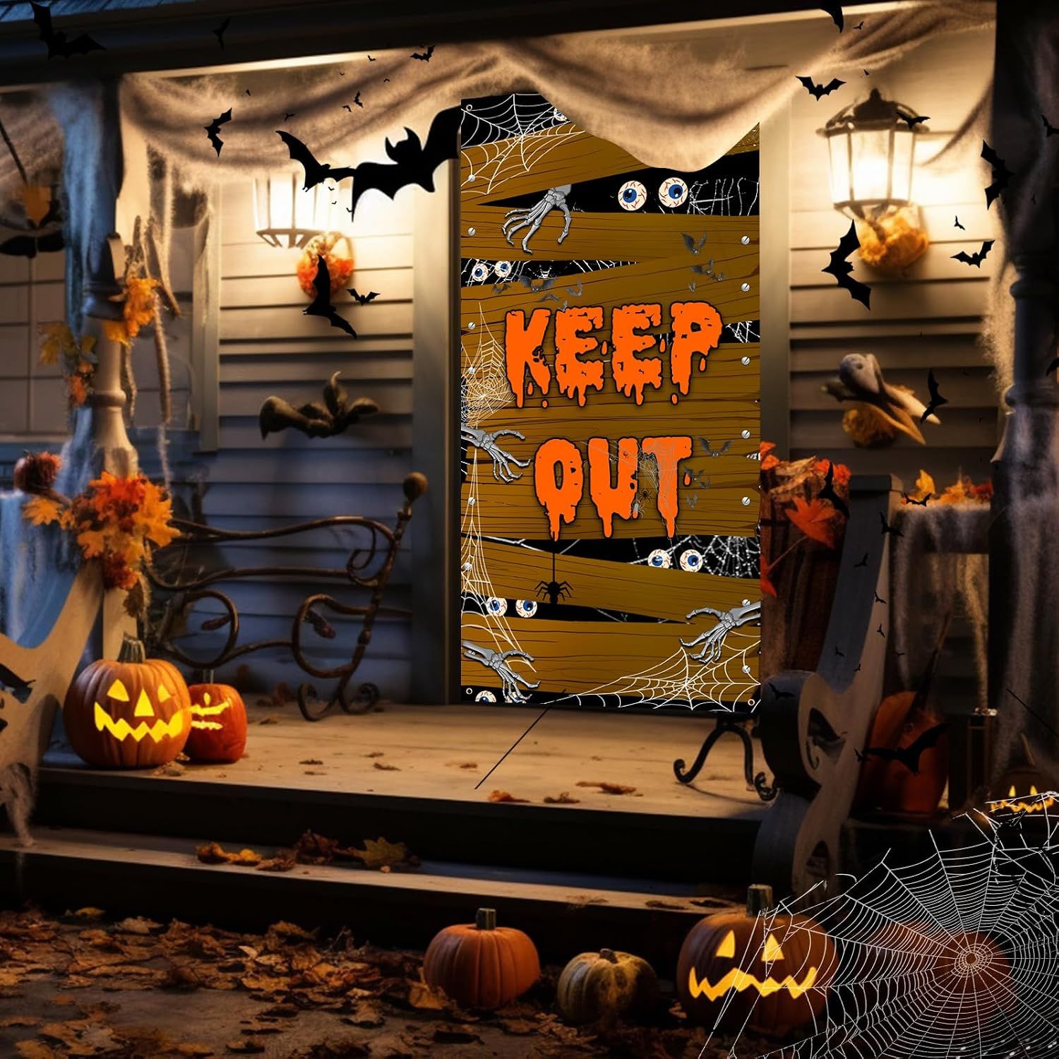 Halloween Door Cover, Scary Fabric Door Decoration for Indoor and Outdoor Halloween Parties, Front Door, Porch and Wall Decor โ image 6