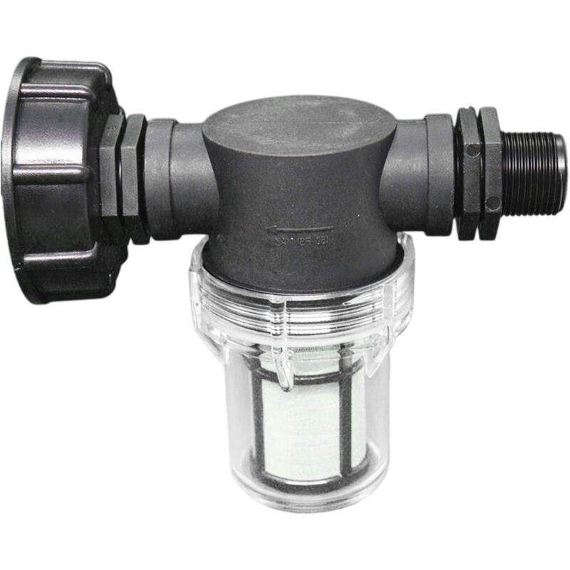 1000L Tank Connector, Garden Hose Connector for Rainwater Harvester with Filter Function, S60x6 IBC Water Tank Adapter (3/4'' Male Thread) โ image 3