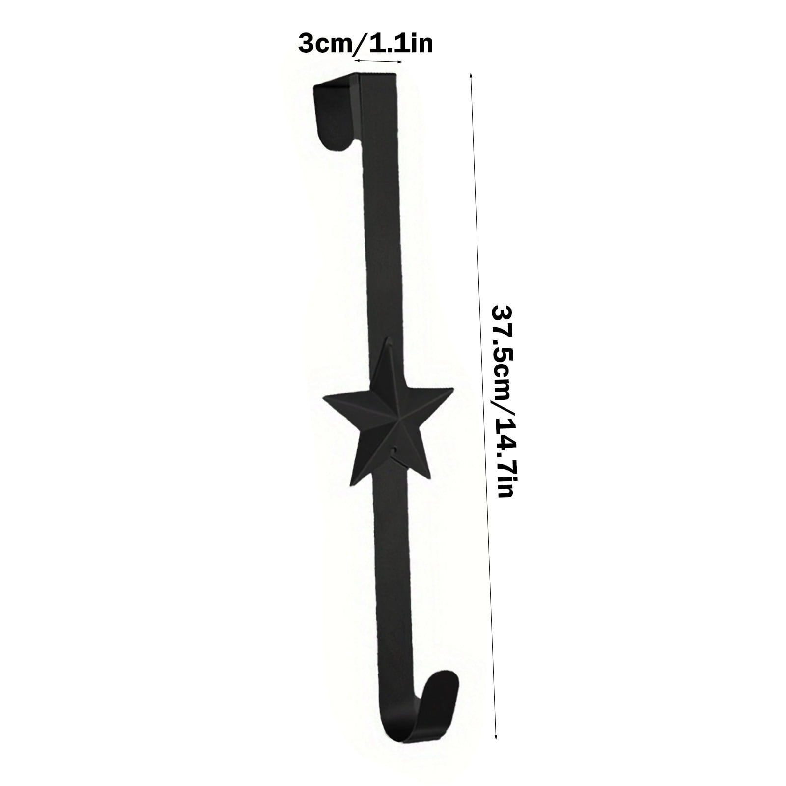 15 Inch Wreath Hanger for Front Door Decoration, Long Metal Halloween Christmas Wreath Decoration Hook, Over The Door Single Hook Door Hook for Hanging Clothes โ image 3