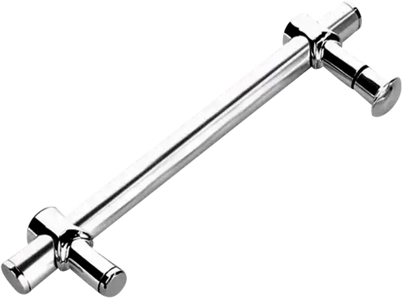 Metal Shower Glass Door Handle, Interior Shower Single Side Door Handle Grab Bar with Accessories Sets - Stainless Steel, Adjustable Hole Distance (Size