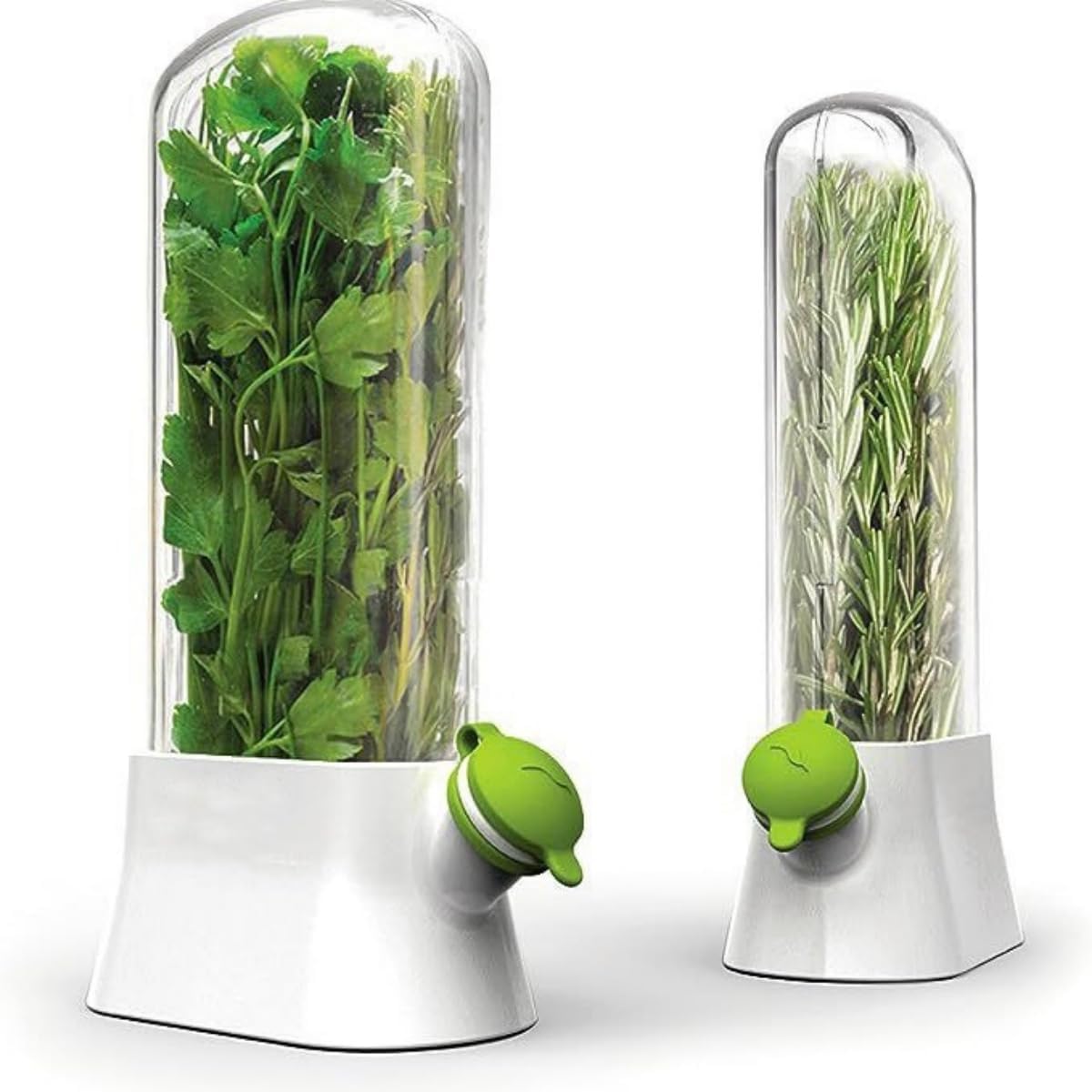 White Food Storage Container with Water Reservoir for Vegetables and Herbs 1 Piece — image 2