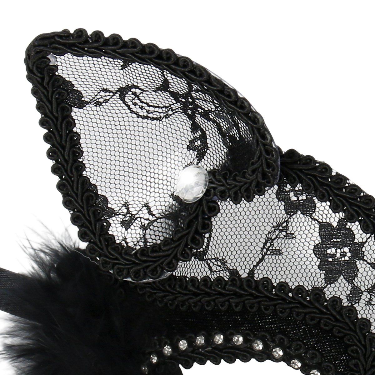 Masquerade Mask Luxury Sexy Black Cat Lace Mask For Fancy Dress Christmas Halloween Costume Party Girls Women — image 3