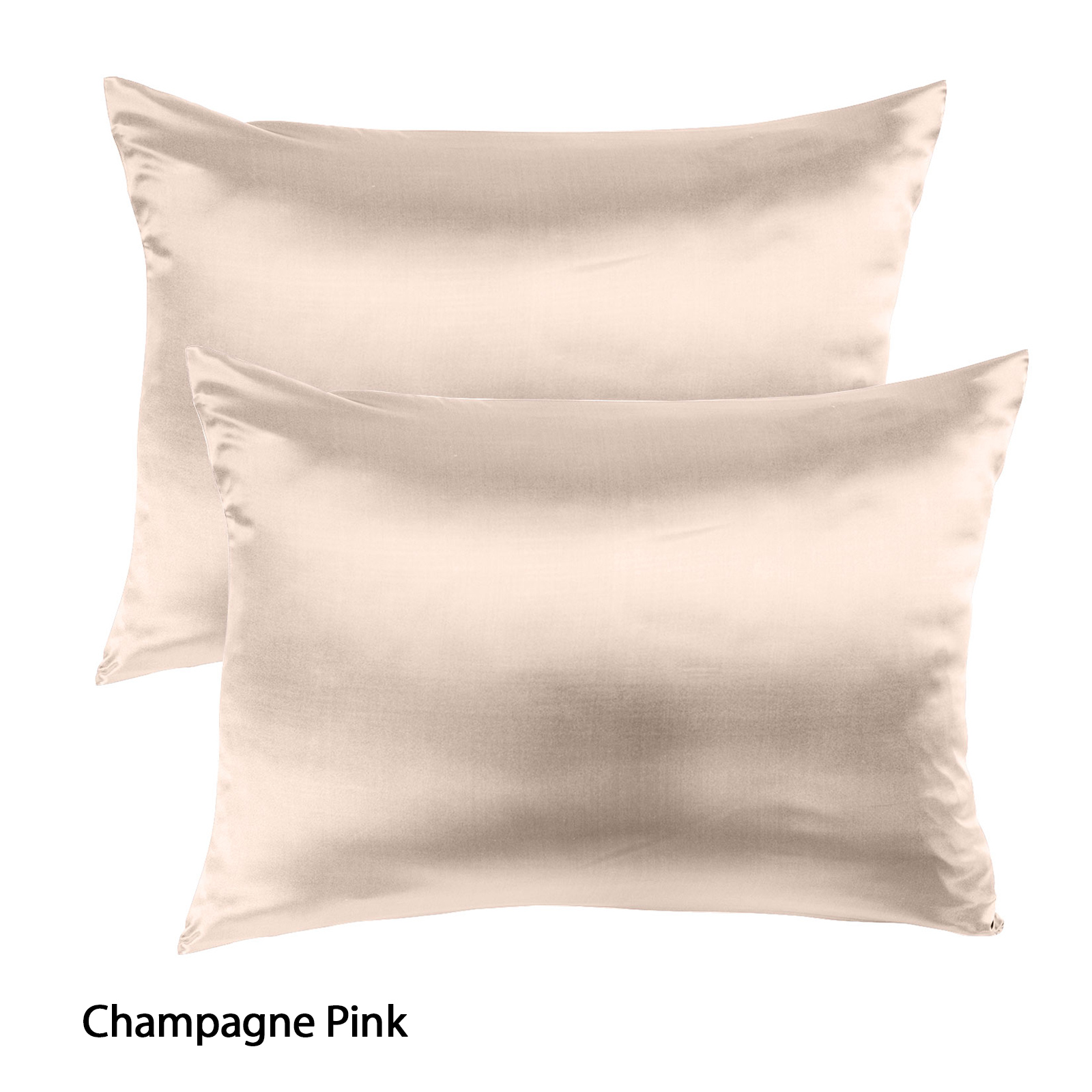 Royal Comfort Mulberry Soft Silk Hypoallergenic Pillowcase Twin Pack 51 × 76cm - Champagne Pink — image 2