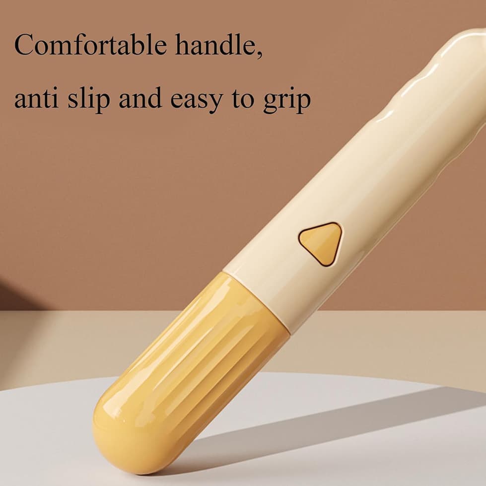 Self-Cleaning Dog Cat Fur Brush Removes Loose Hair, Easy Clean Design, Yellow — image 3
