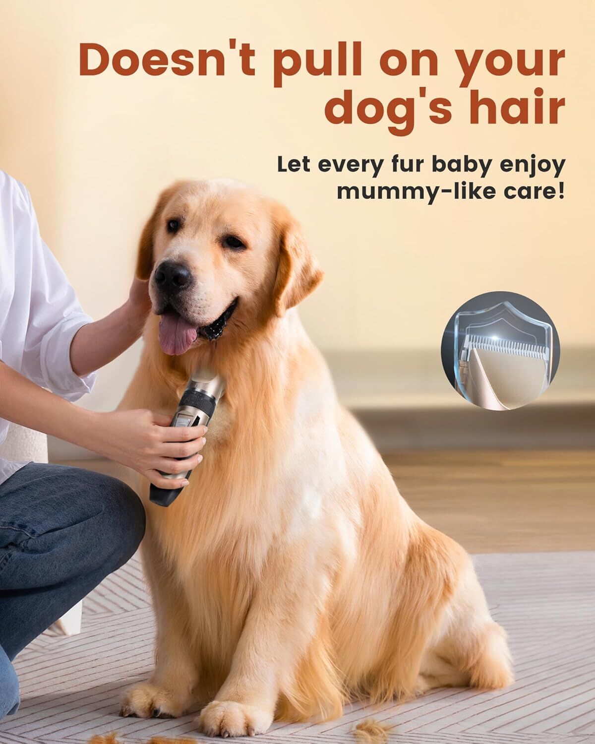 Pet products Professional Rechargeable Cordless Dogs Cats Horse Grooming Clippers - Professional Pet Hair Clippers with Comb Guides for Dogs Cats Horses and — image 4