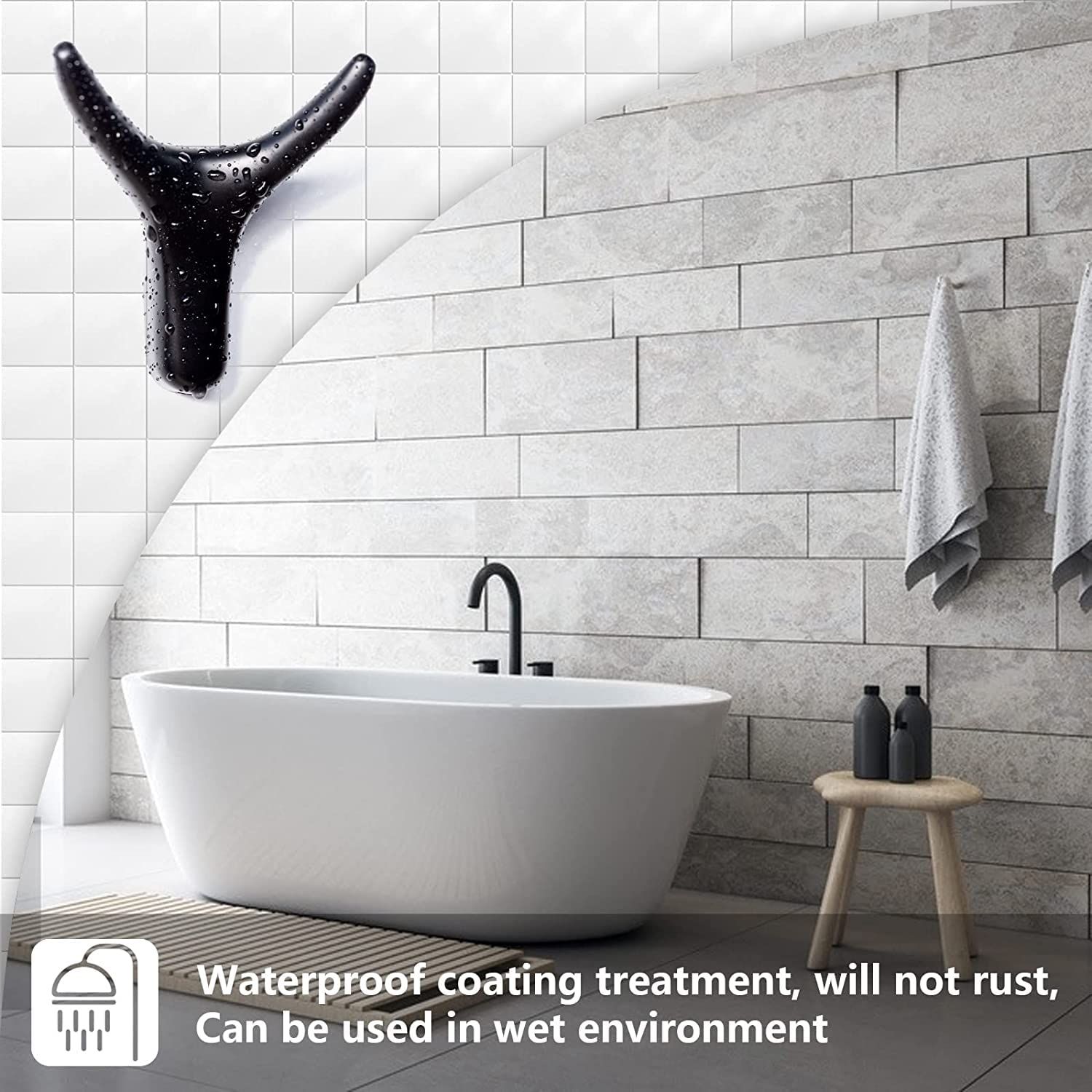 2pcs Hanging clothes hook, single hook, fixed wall mounted, bathroom, shoe cabinet, coat hook after entering the entrance hall — image 2
