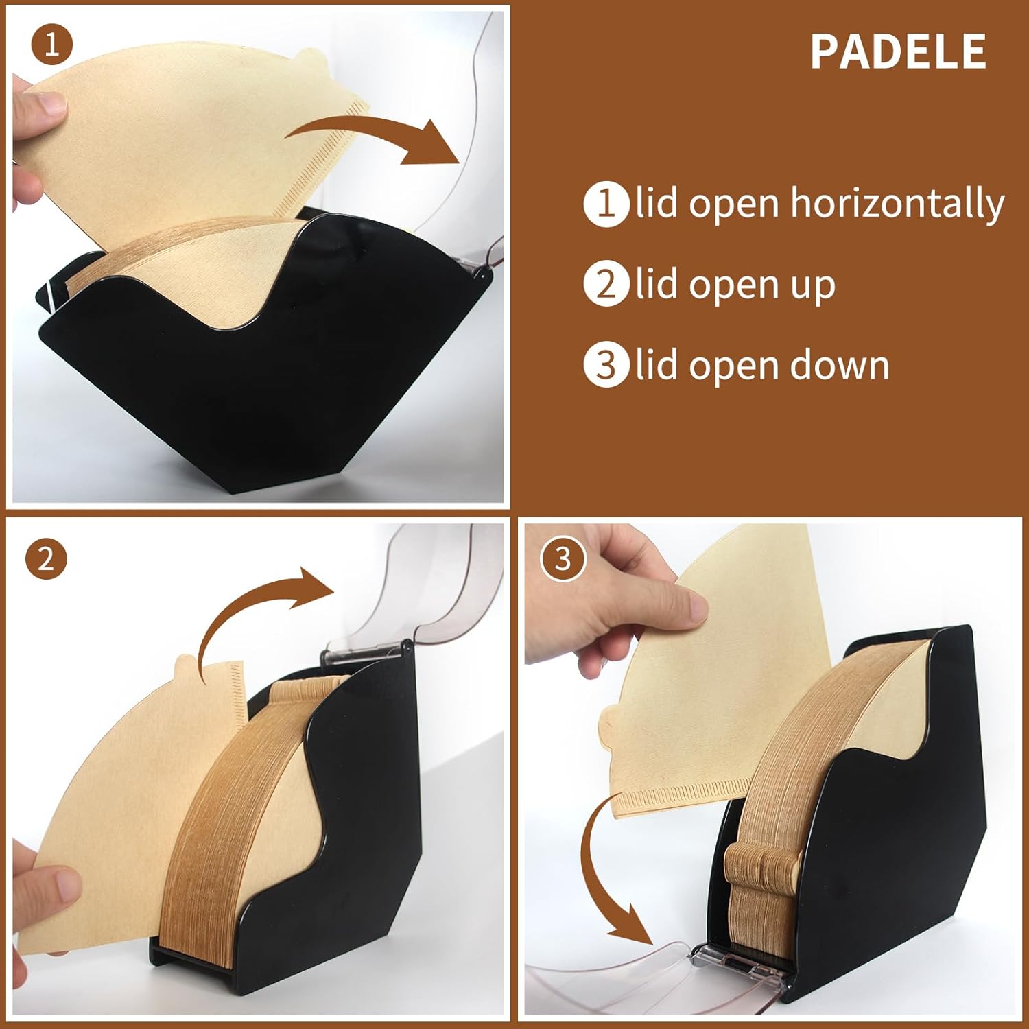 Coffee Filter Holder for Organizer and Coffee Station Accessories (Black) — image 5
