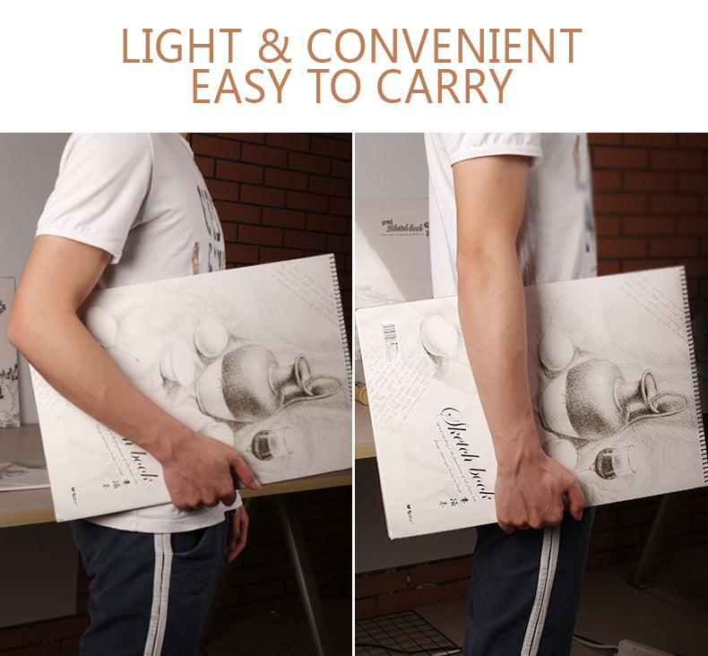 Sketch Pad 40 Sheets Artist Drawing Painting Art Paper with Thick Baseboard(28.7*20.8cm) โ image 2