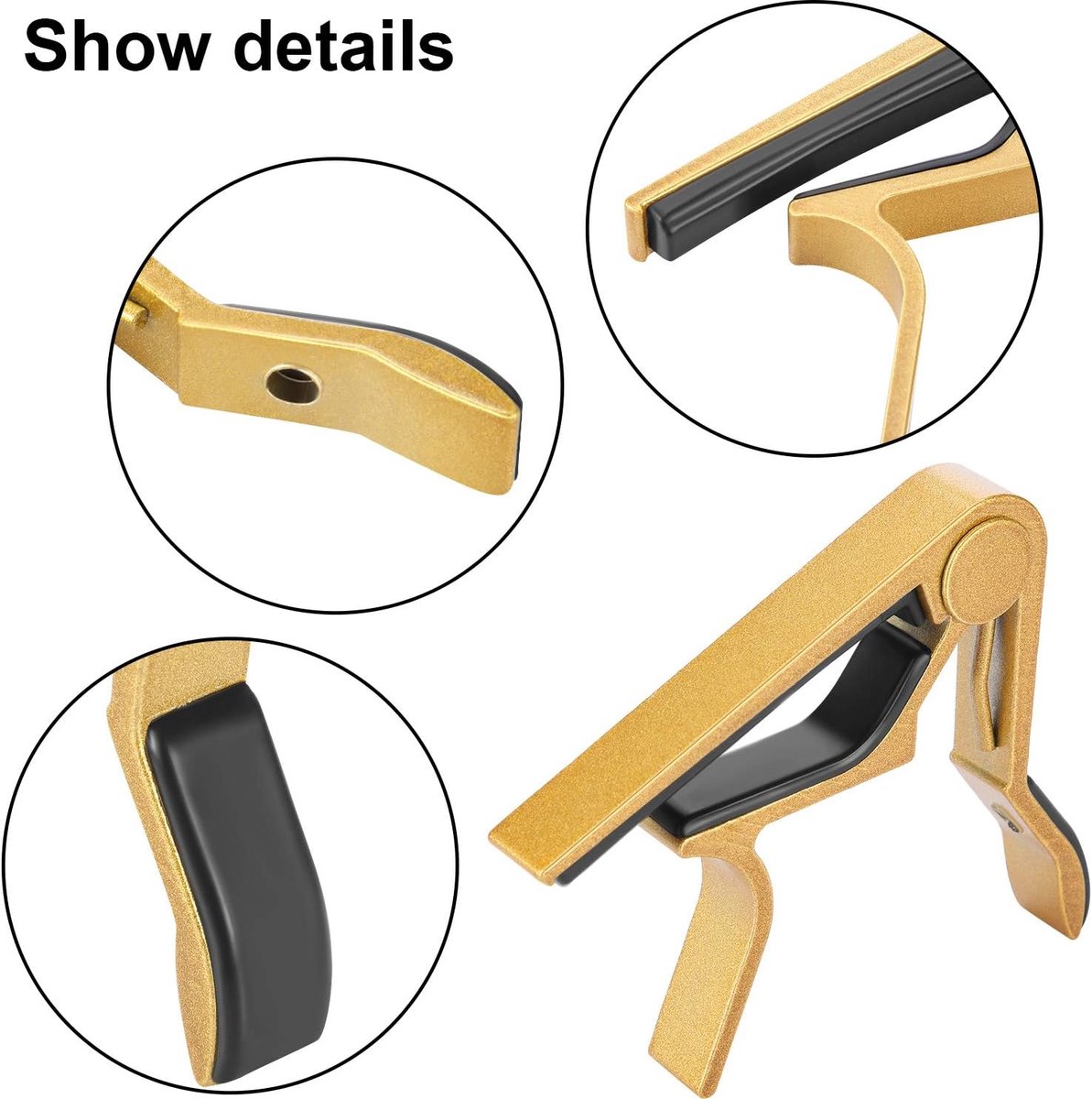 Pieces Guitar Capos - Universal Capos - Guitar Capo Clamps - Aluminum Metal - Suitable for acoustic and classical electric guitars, bass, banjo, violin โ image 4