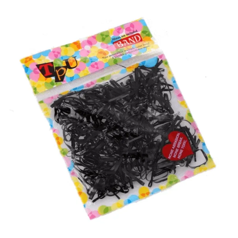 400pcs Small Elastic Rubber Band Hair Ties Multi Colour Black Ponytail Holders - Pearlescent Multi-Colour โ image 5