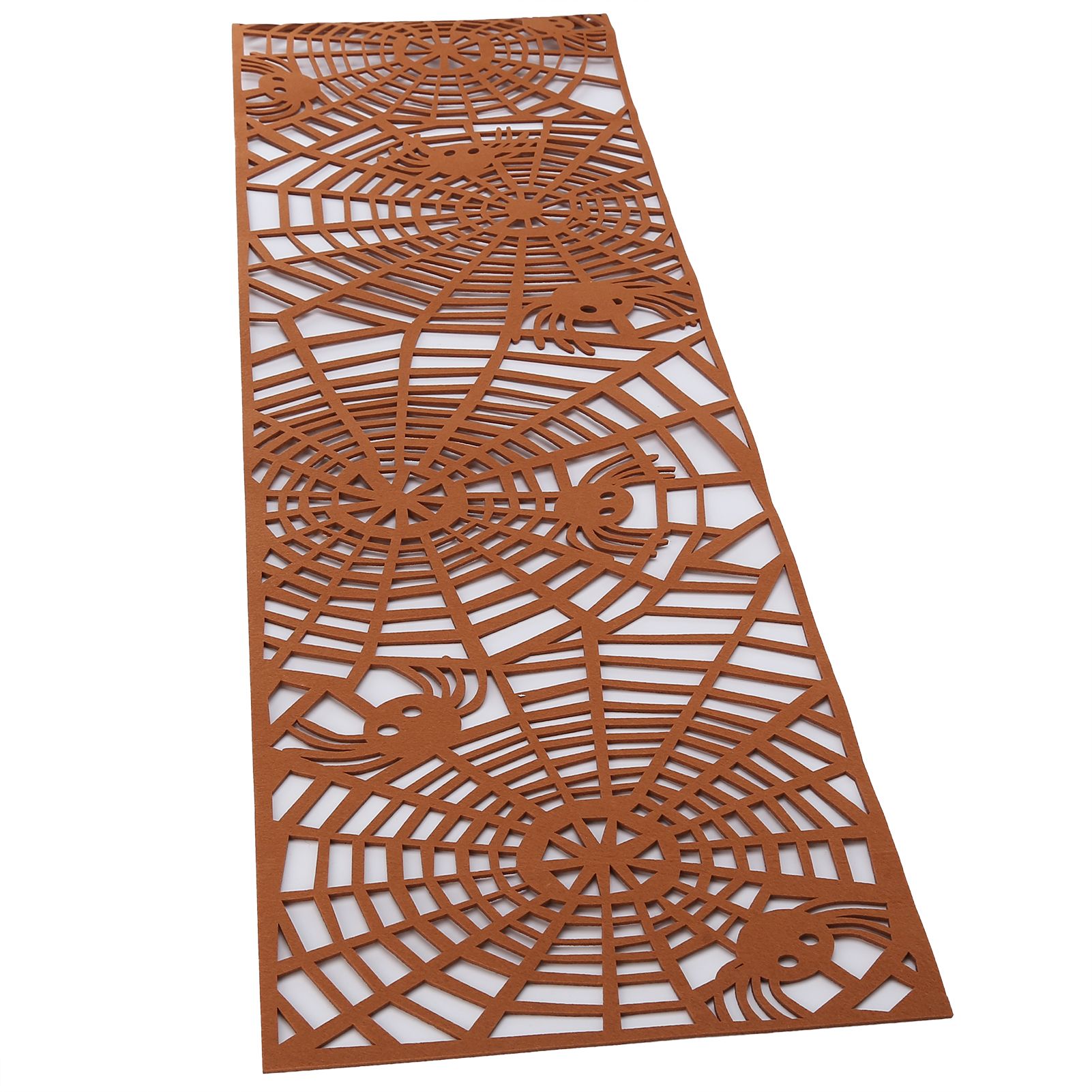 Rectangle Shape Tablecloth Hollow Out Table Runner for Wedding Household DecorationsBrown — image 4