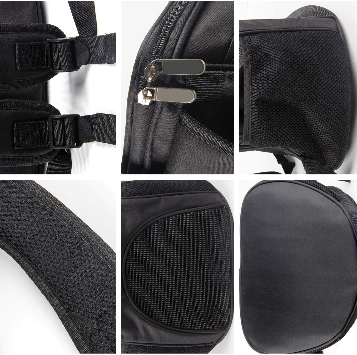 Pet Carrier Backpack for Dogs and Cats Travel Bag up to 8kg 36 × 31 × 45 cm Black — image 4