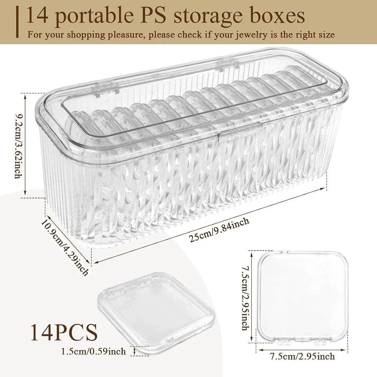 15pcs Transparent Storage Box Jewelry Organizer Bracelet Necklace Anti-Oxidation โ image 3