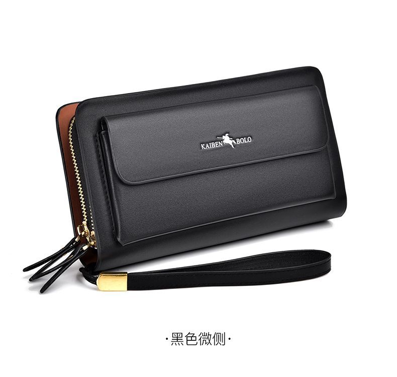men's handheld wallet, multi-compartment wallet, card holder wallet, large capacity wallet, Australian men's accessories - Dark Brown - Size M โ image 2