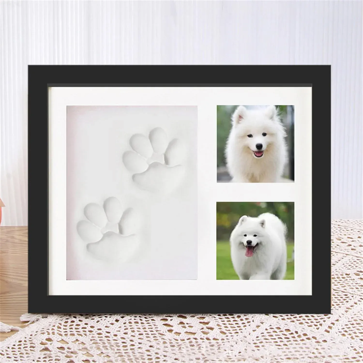 Keepsake DIY Handprint Footprint Photo Frame Kit for Pets or Memories - White — image 6