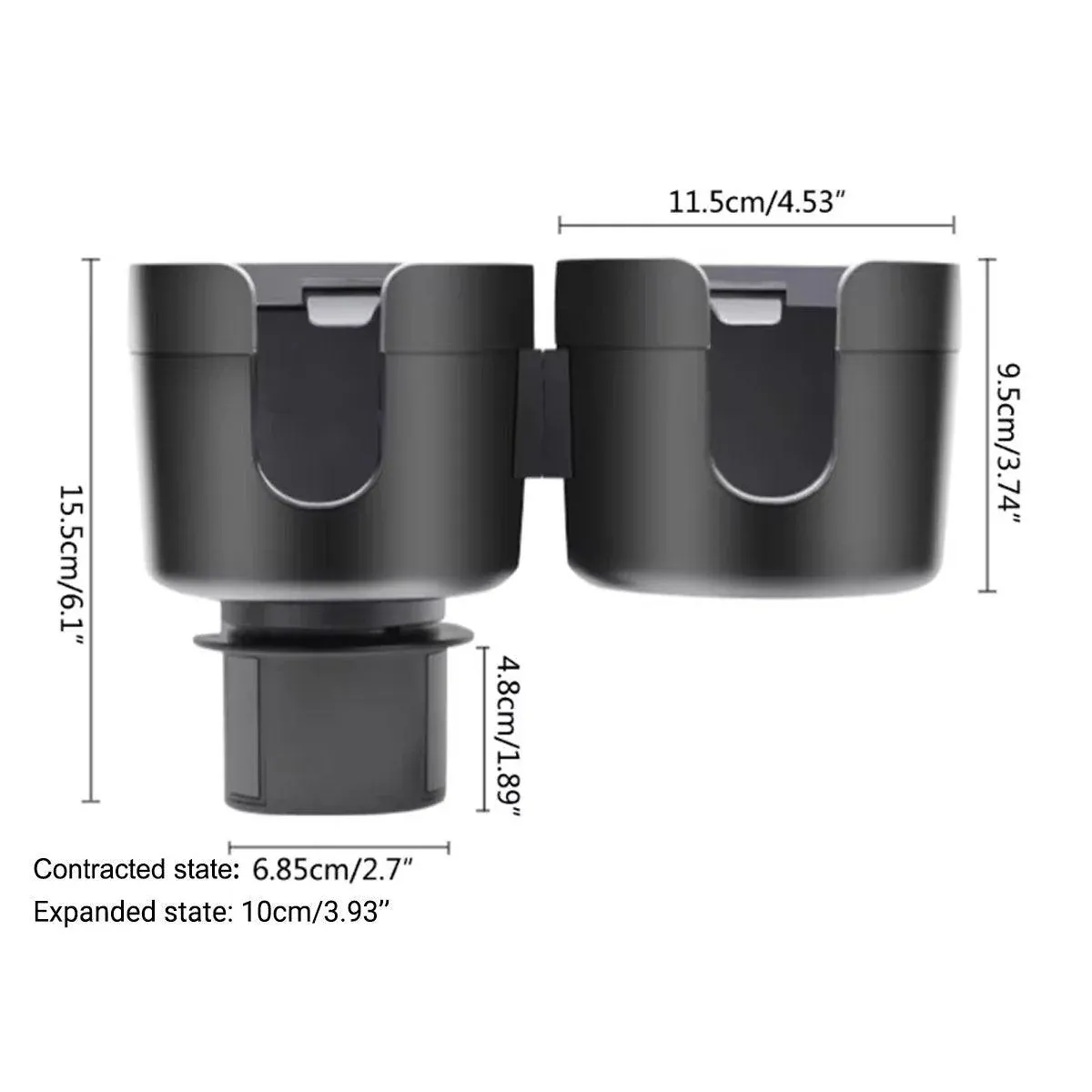 2pcs Car Cup Holder Organiser Dual 2-in-1 Adjustable Drink Holder for Vehicles โ image 3