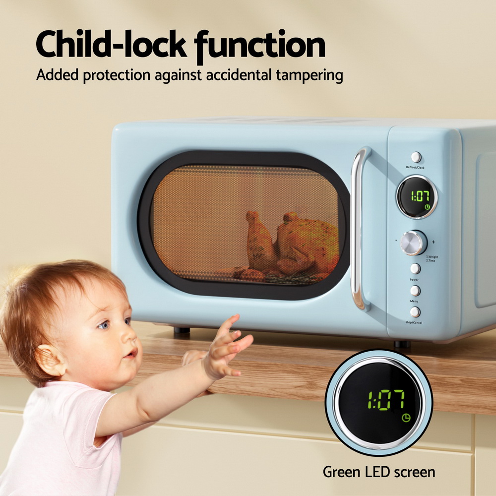 Devanti 20L Microwave Oven 800W Blue โ image 6