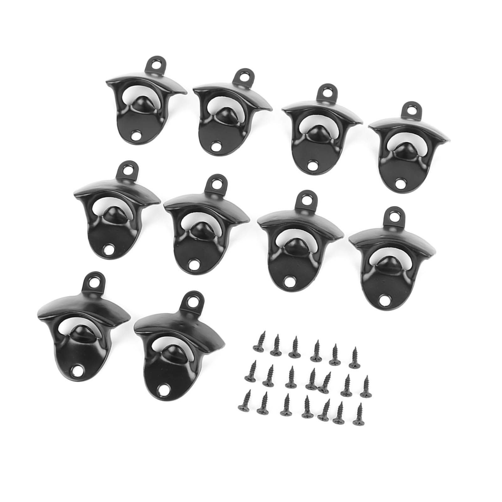 10Pcs Black Beer Bottle Opener Bar Beer Soda Bottle Cap Opener for Restaurant Camping Home Party — image 4