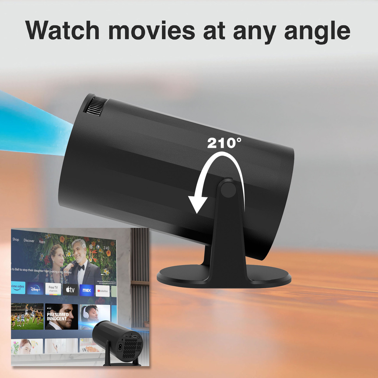 Laser Multi Angle Android LED Projector Black โ image 4