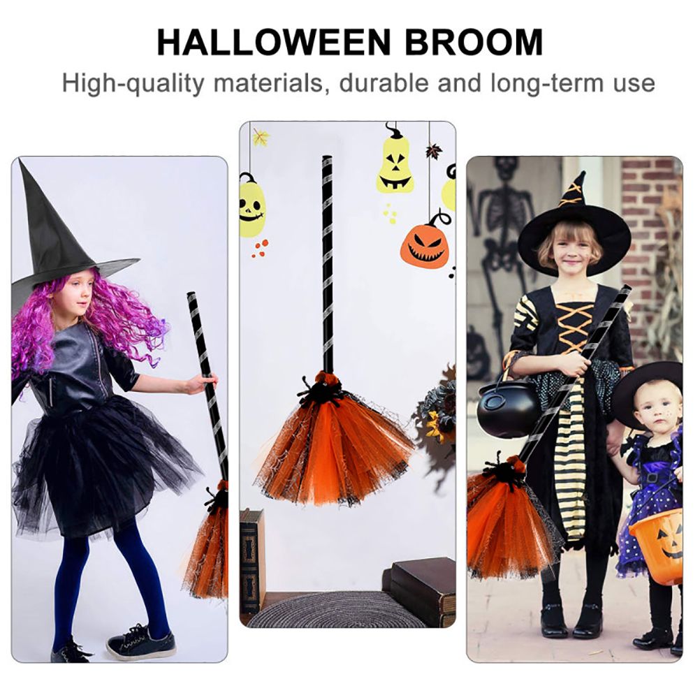 Halloween Witch Broom Cosplay Broom Prop for Halloween Costume Party โ image 5