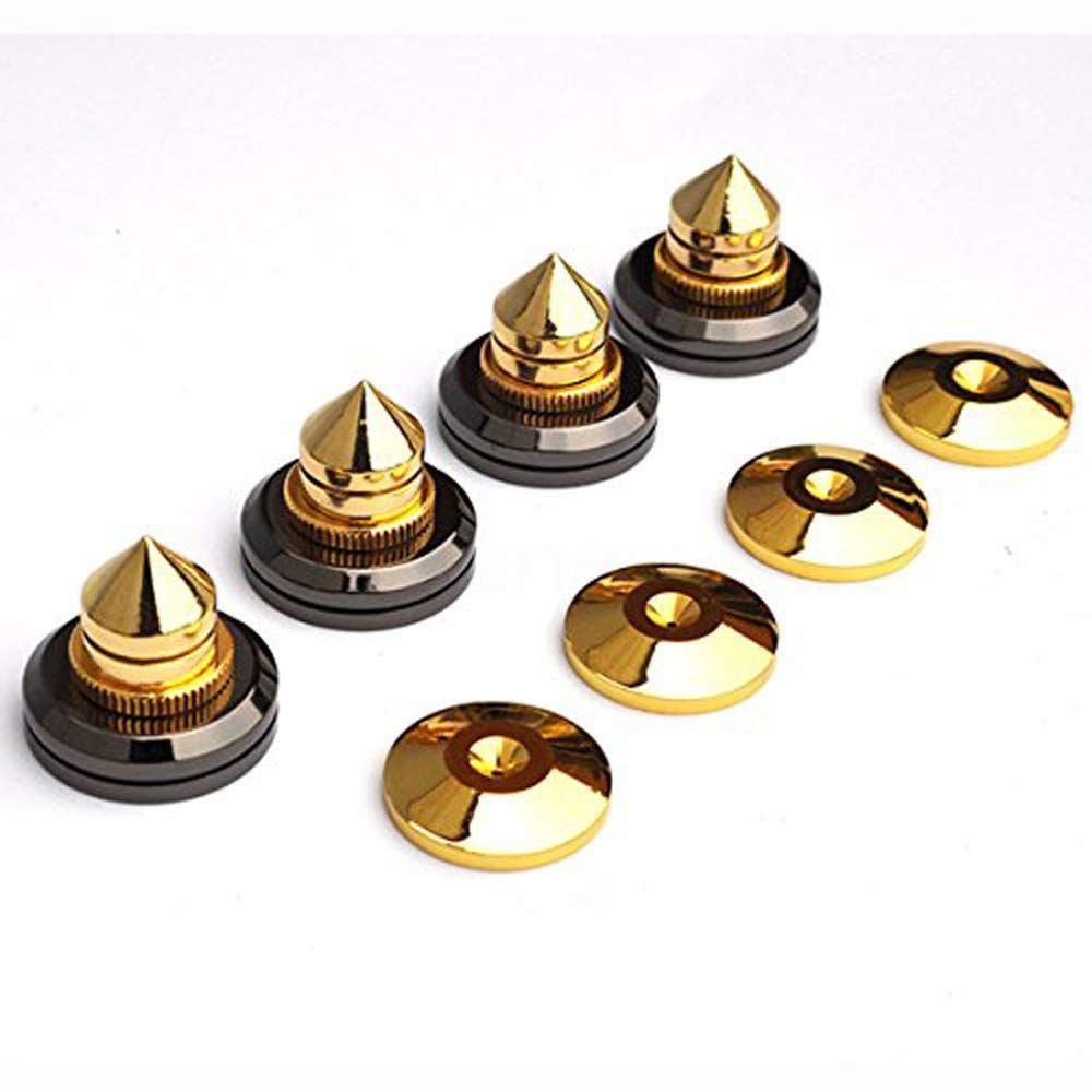 Stainless Steel Speaker Golden Stand Adjustable Turntable Feet Cone Base Pads Shockproof Mat Turntable Isolation 4pcs โ image 3