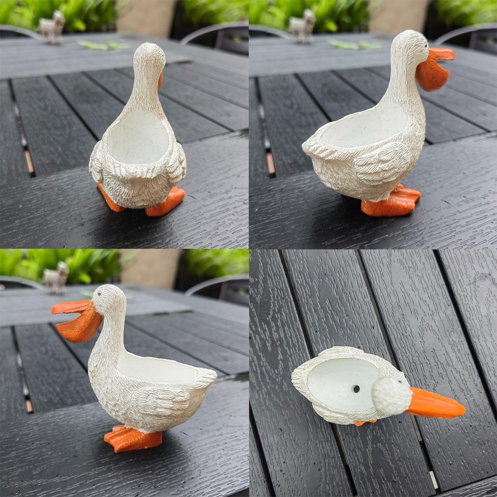 Cute Pelican Planter Pot, Small Resin Pelican Flower Pot with Drainage, Funny Animal Succulent Planter for Indoor Outdoor Garden Desk Decor Gift — image 5