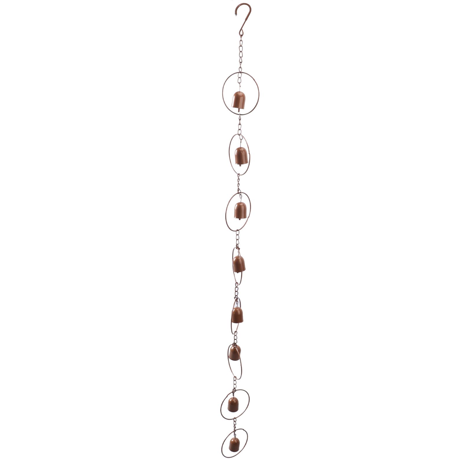 Hanging Rain Chime Metal Beautiful Sound Decorative Bell Shaped Rain Chain for Gutter Drainage — image 3