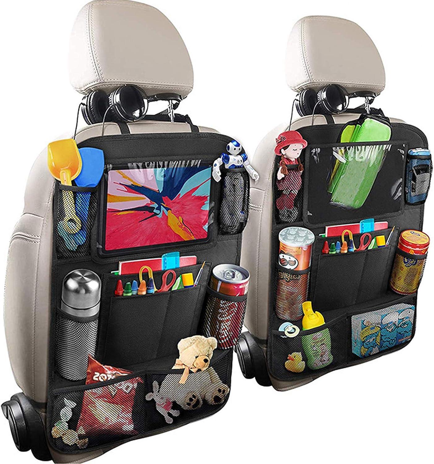 2-PACK Universal car back seat mobile/tablet multiple holders Black