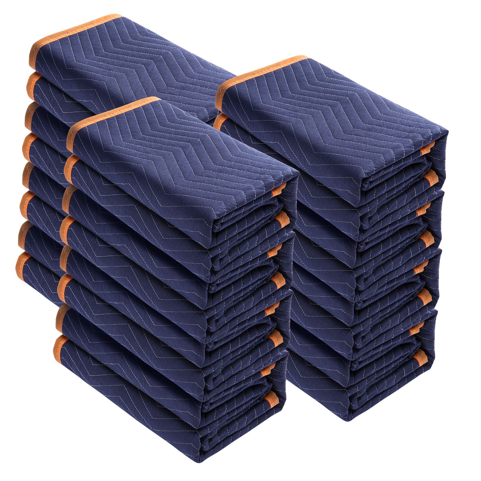 Moving Blankets, 2032 x 1829 mm, 15.6 kg/dz, 12 Packs, Professional Non-Woven & Recycled Cotton Packing Blanket, Heavy Duty Mover Pads for Protecting