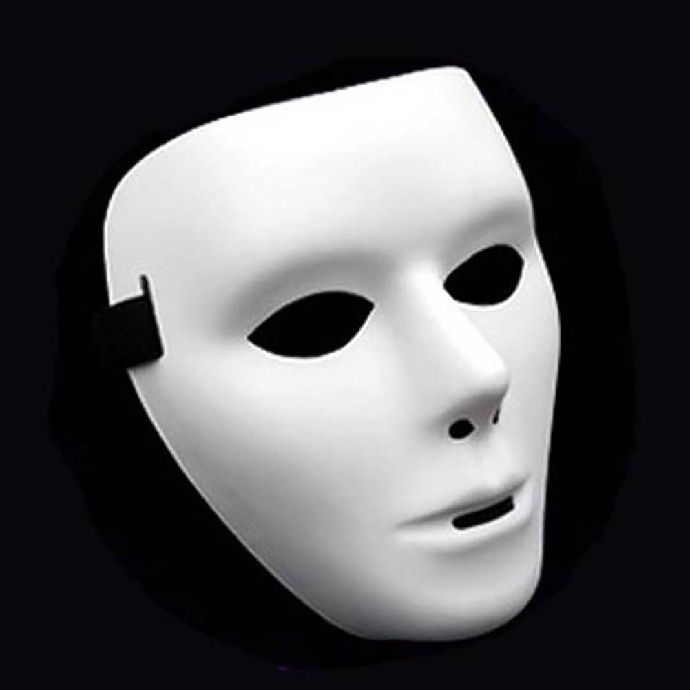 Horror Face Mask Anonymous Theater Mask Halloween Dance Performances Masquerade Props for Adults โ image 4